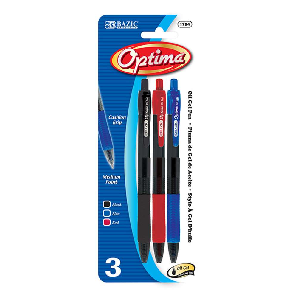 Home Retractable Gel Pens (4 Pack) Assorted Colors 