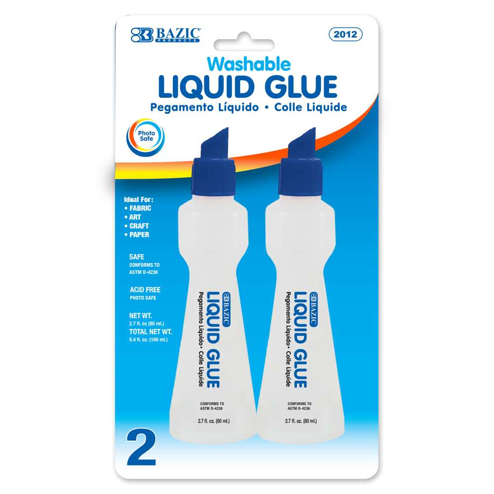  BAZIC Washable Clear School Glue 1 Gallon, Liquid Glues Adhesive,  for Making Slime Paper Art Crafts at School Home Office, 1-Pack : Arts,  Crafts & Sewing