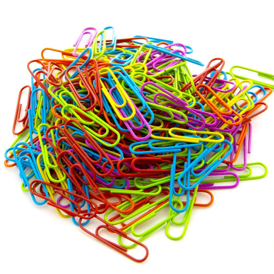 Vintage 80's Large Plastic Paper Clips. Iconic Primary Colors