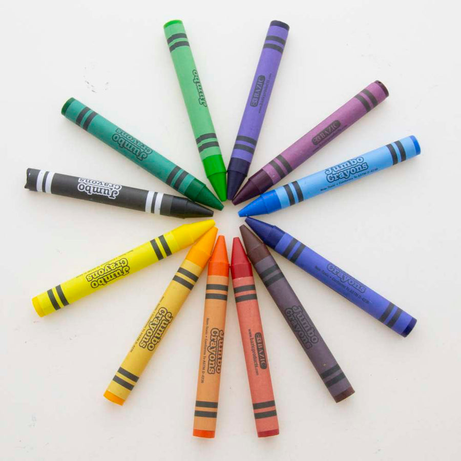 Premium Washable Jumbo Crayons 8 Color