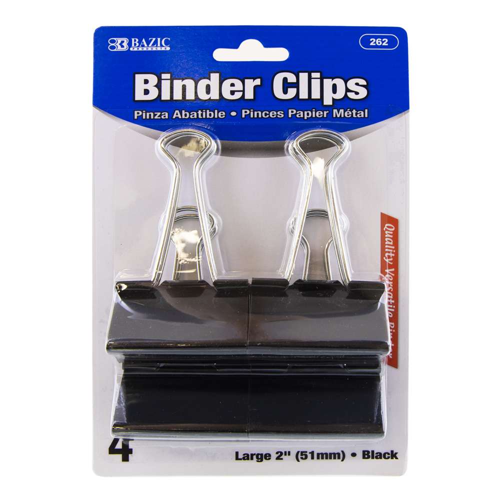 BAZIC Paper Clip (33mm) No.1 Regular Silver (200/Pack) - Bazicstore
