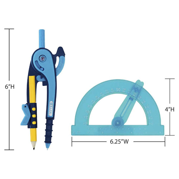 BAZIC Scale-Arm Compass w/ #2 Wood Pencil & 6