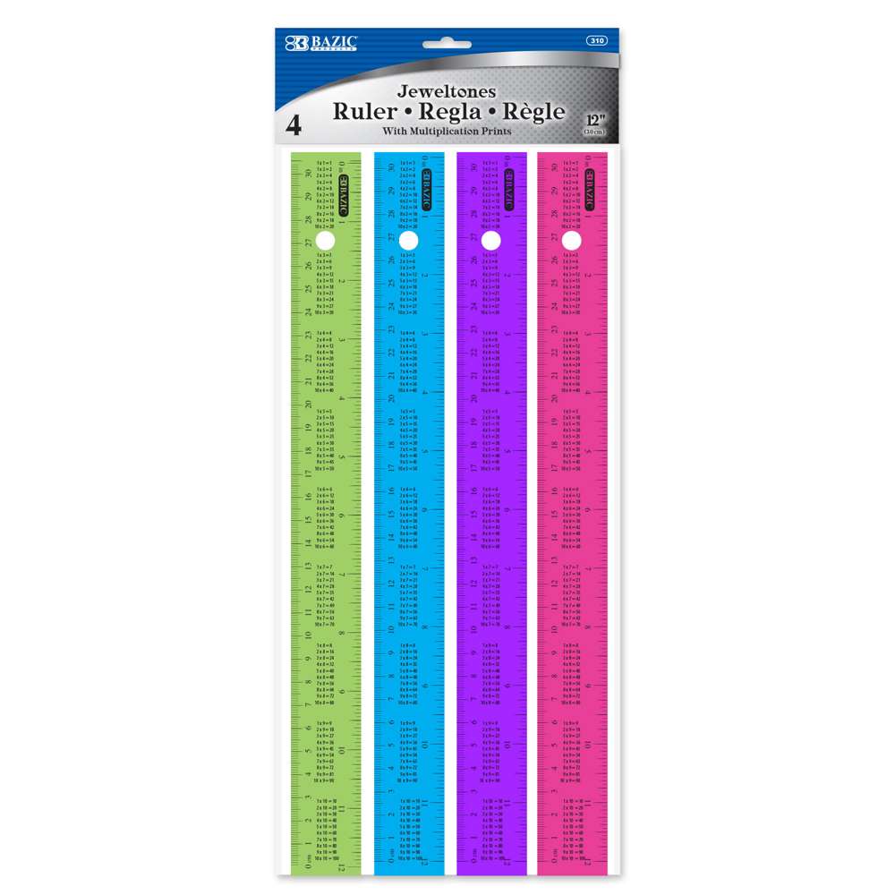 Knowledge Tree  Falcon Rule Plastic Rulers 12 Asst. Colors