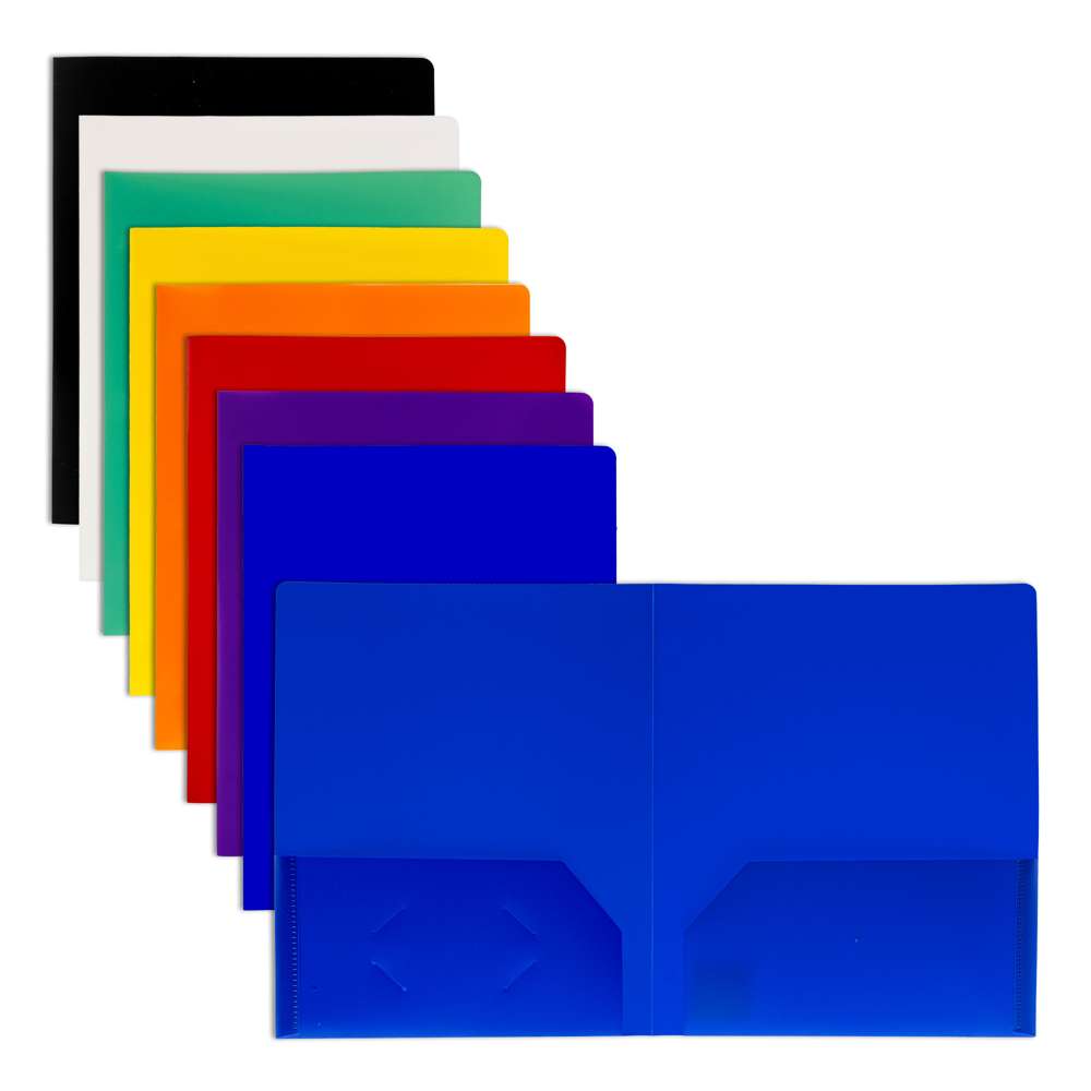 Poly 8 Pocket Organizer File Folder Letter Legal Document Organizer (6Pk)  by Emraw
