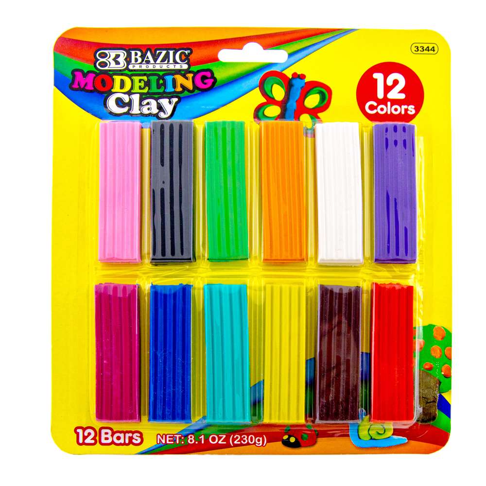 2 PACK Modeling Clay for Kids 12 Colors 3 Sticks - Mold Arts Crafts  Re-useable