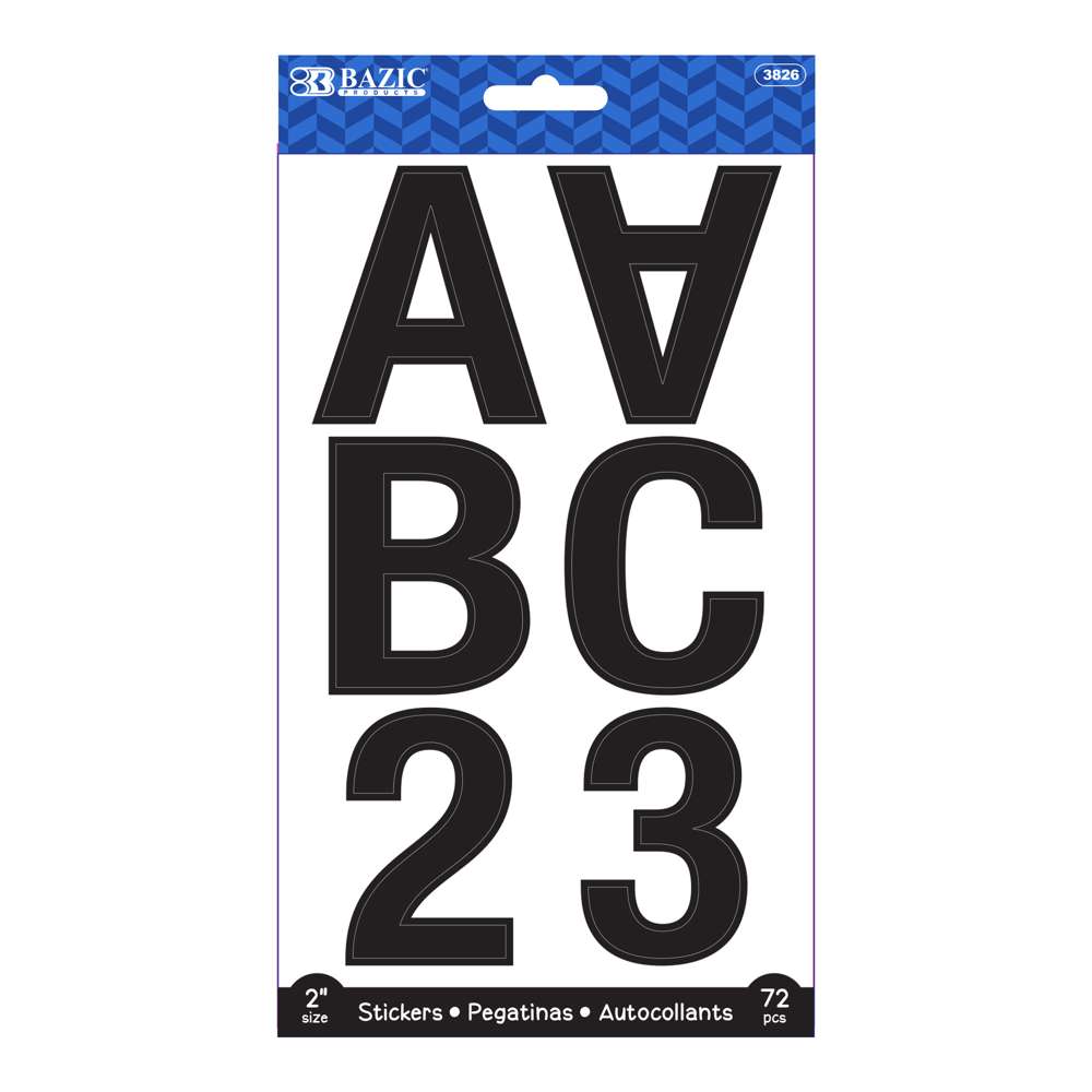 Stickers] Alphabet & Number 2 Metallic Silver Color (10 SHEETS)