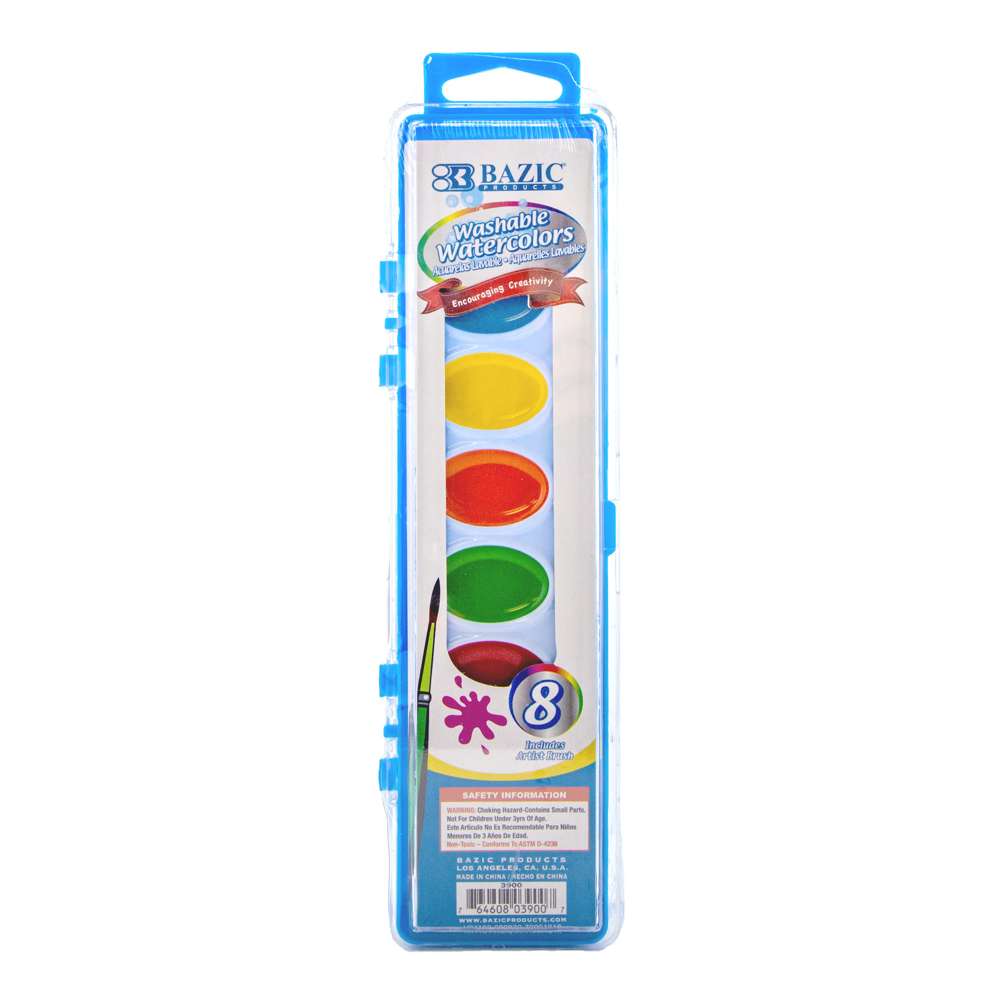 The Teachers' Lounge®  Semi-Moist Washable Watercolor Set, 8 Colors