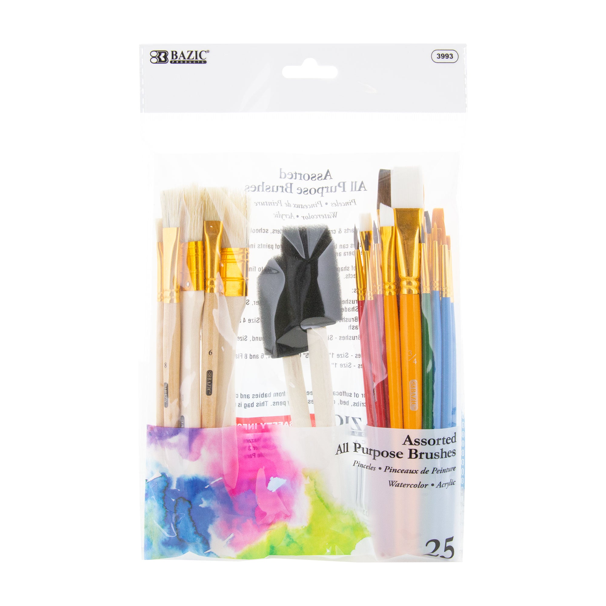 Economy Natural And Synthetic Paint Brush Assortment