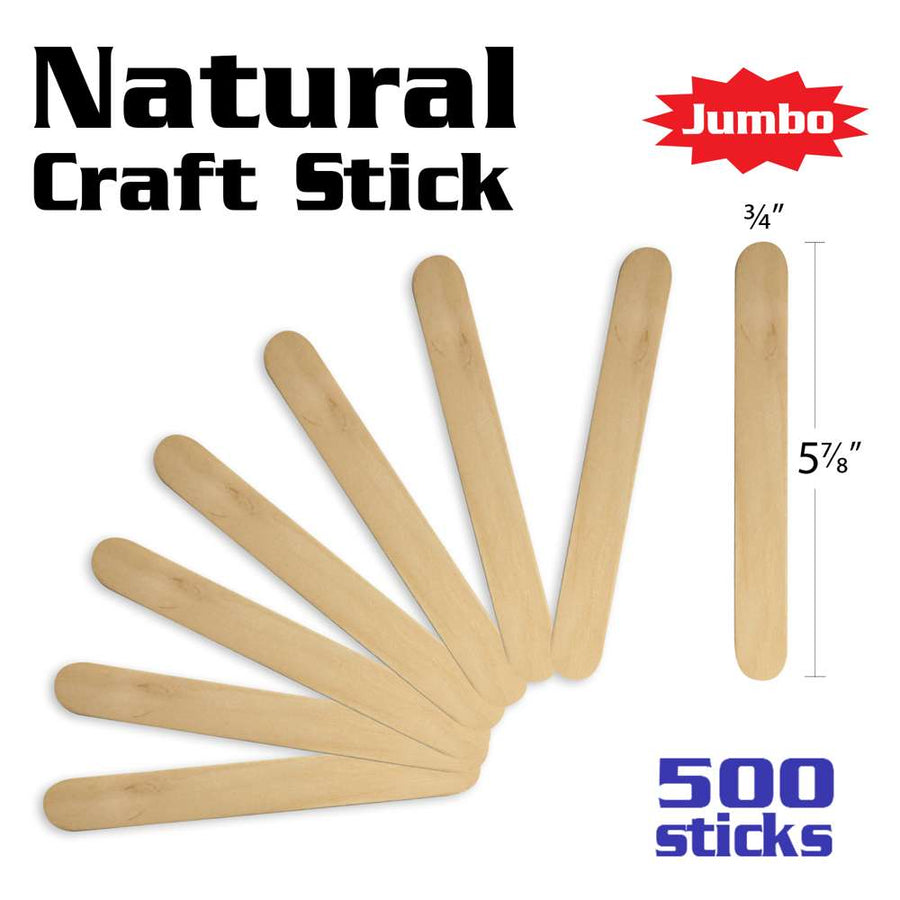 Bazic Craft Sticks Jumbo 50pc Natural, 1 - Kroger