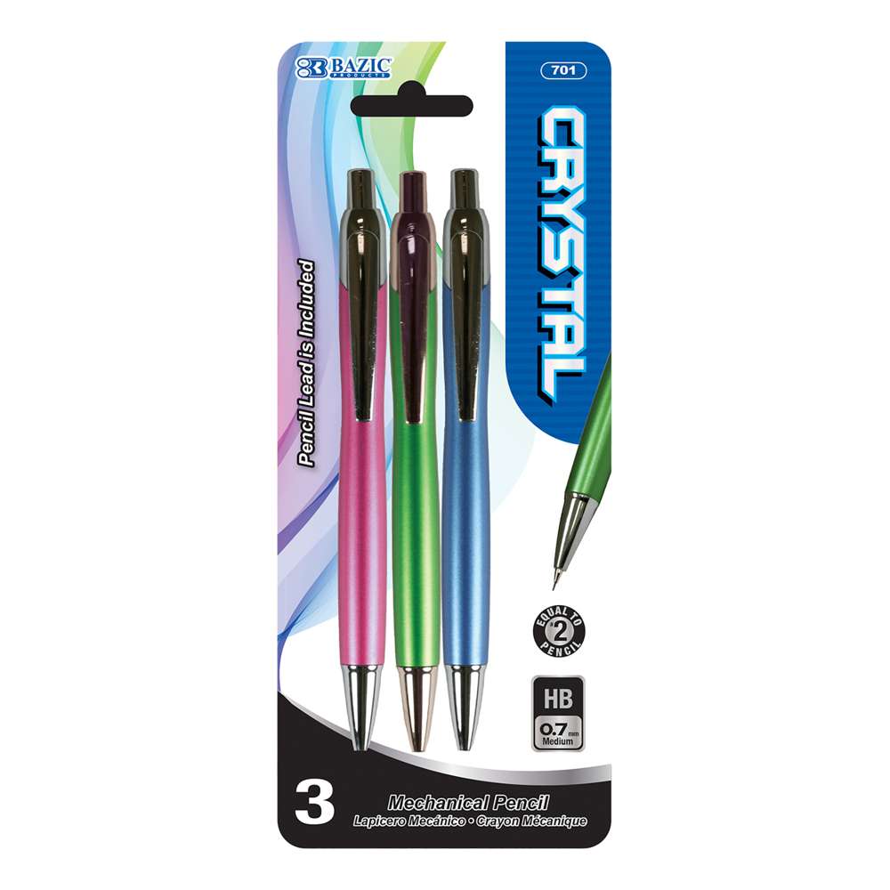 Bazic 2.0 mm Drawing & Sketching Mechanical Pencil w/ HB 2B 4b 6b Ceramic Lead Box - 12 Units @ per Unit