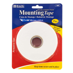 Bazic Double Sided Foam Mounting Tape 1 X 0 Bazicstore