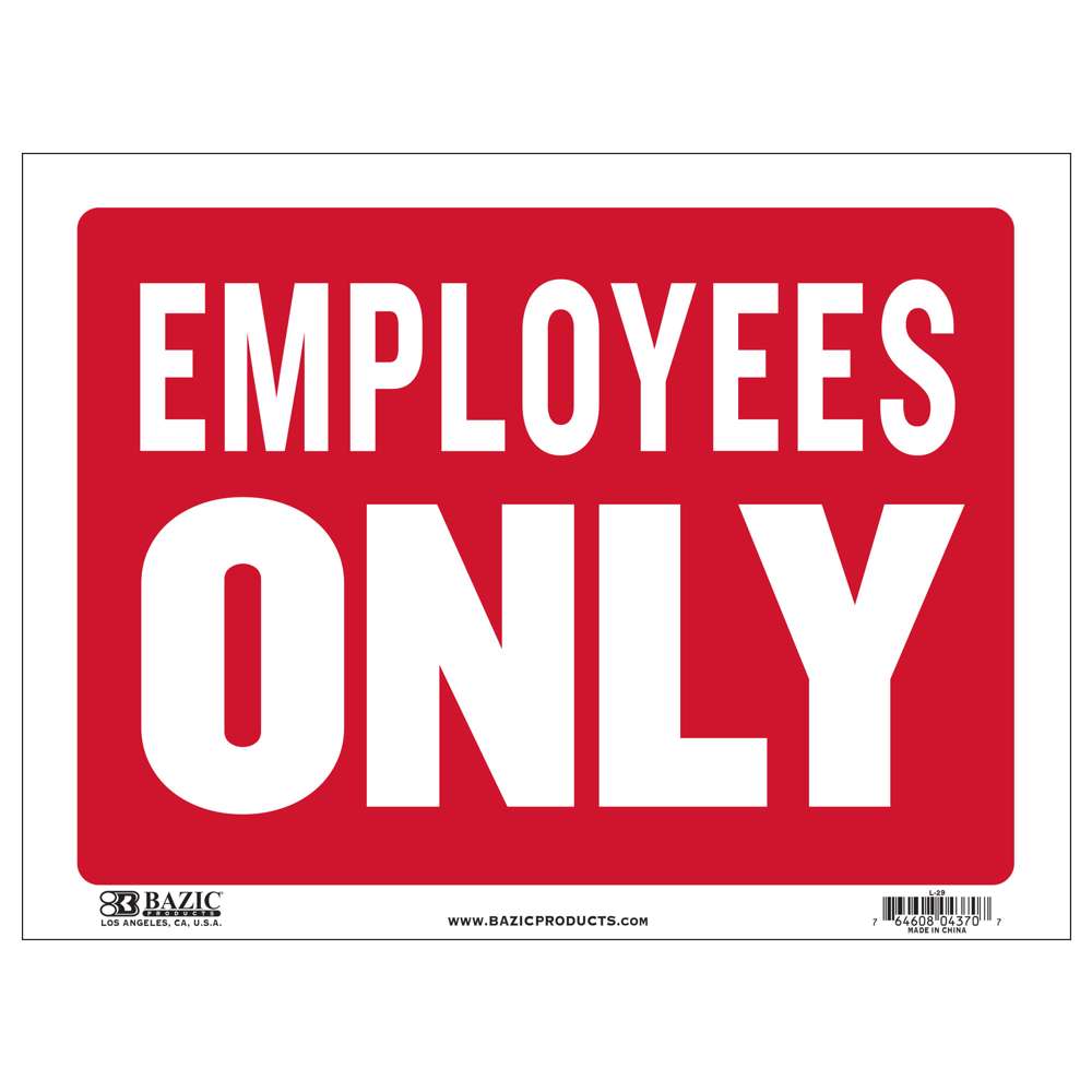 Employees Only Sign Printable Printable Word Searches