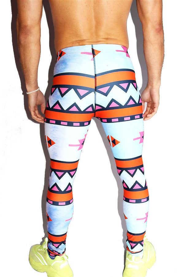 Gay AF Cloud Leggings Tights- Sky Blue