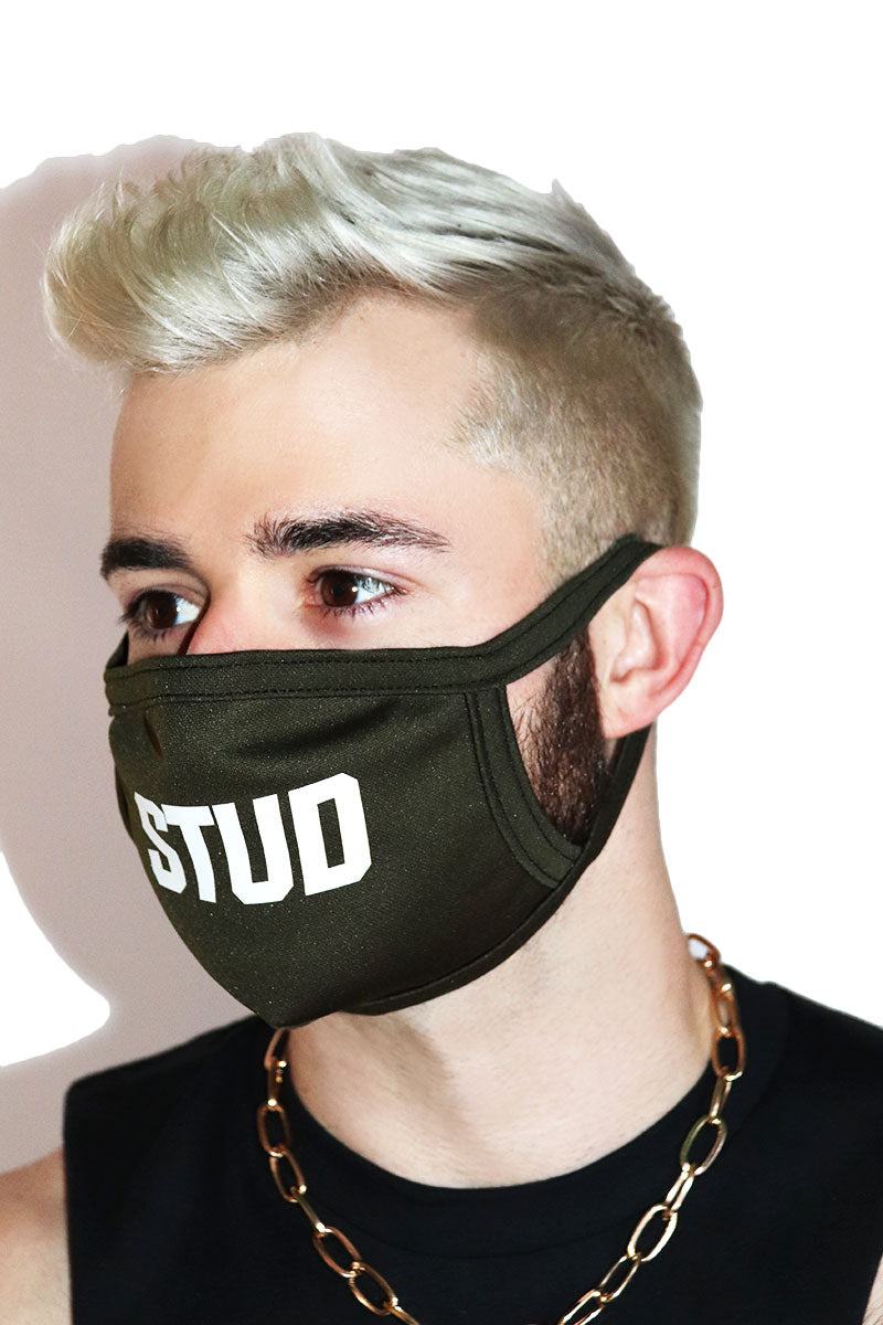 Stud Face Mask- Olive – Marek+Richard