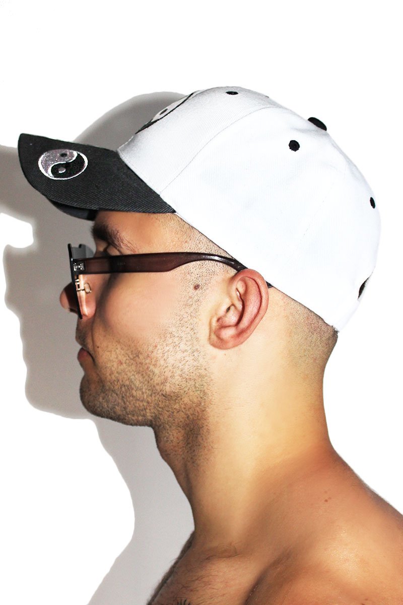 Ying Yang Dad Hat-White