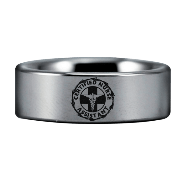 Silver Tungsten Certified Nurse Assistant Ring – myroncohn