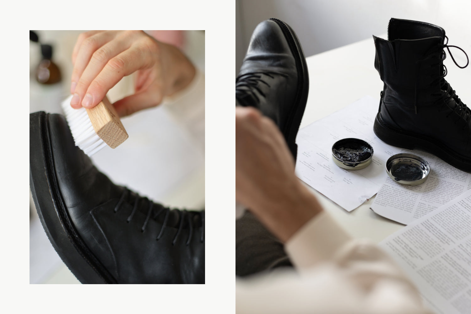 How to care for The Classic Combat made from luxurious aniline leather