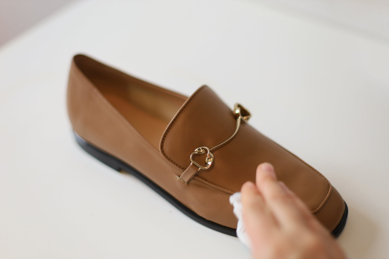 Polishing The Modern Moccasin in Tan from ESSEN