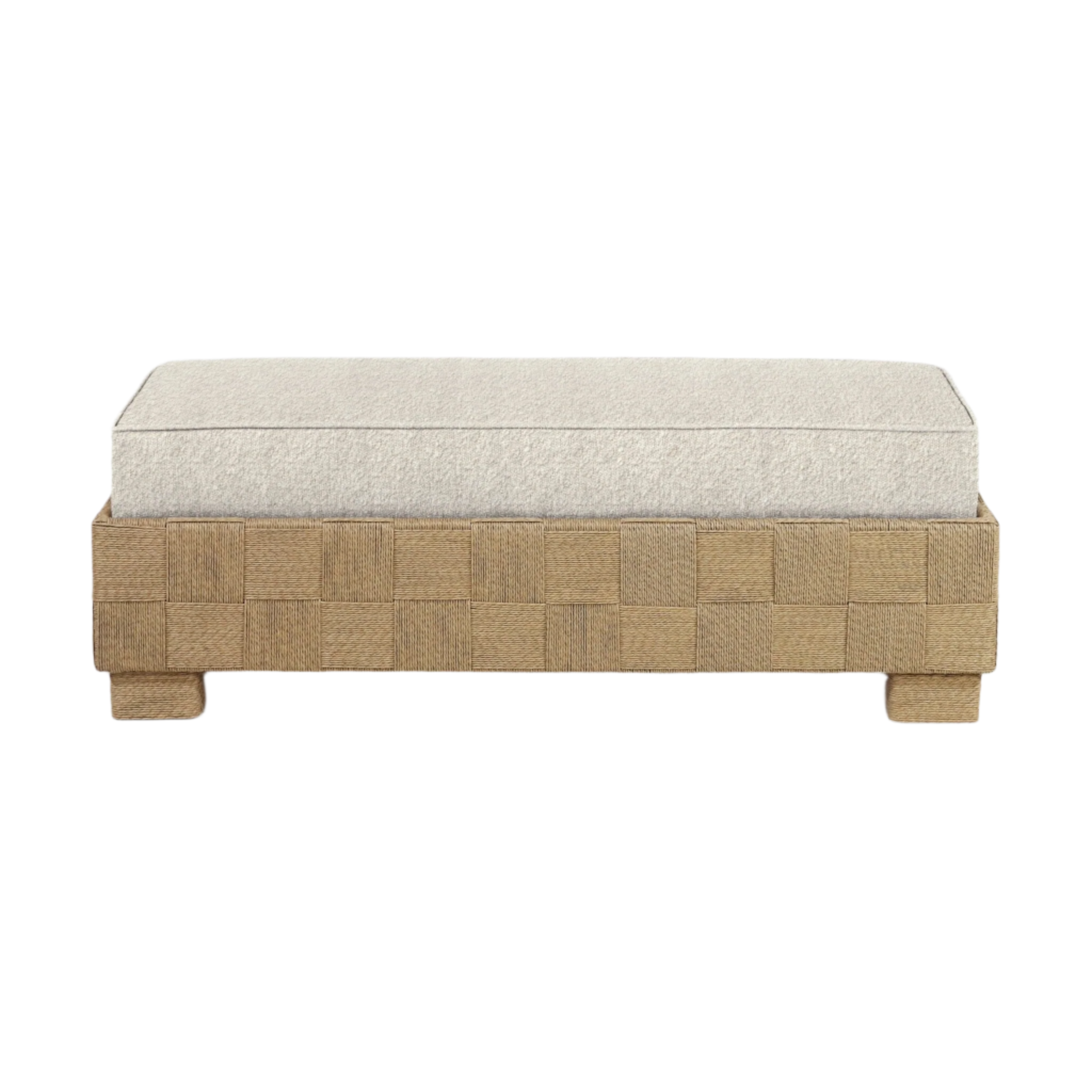 59" Naxos End of Bed Boucle Bench