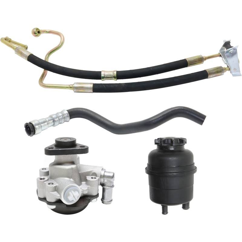 4-Piece Kit Power Steering Pump, includes Power Steering Hose, Power Steering Hose, and Power Steering Reservoir