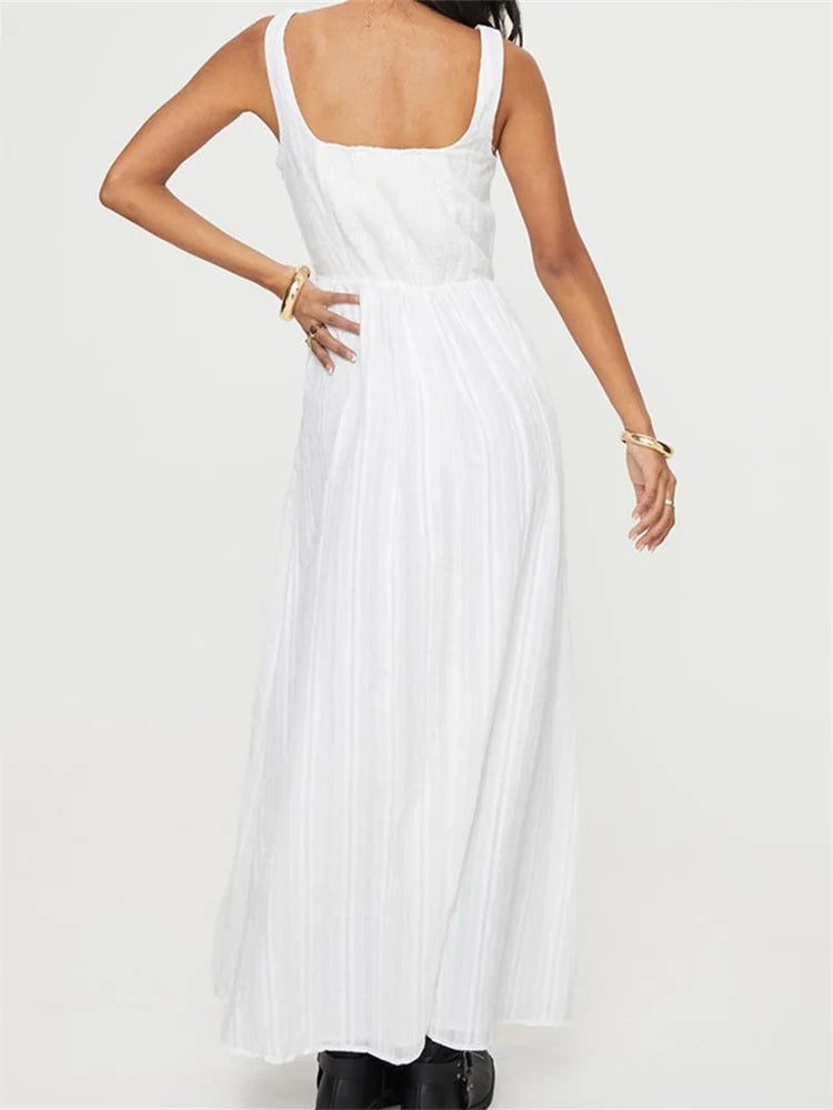 Women's Sleeveless Square Neck Tank Dress for Summer Parties - Image 4