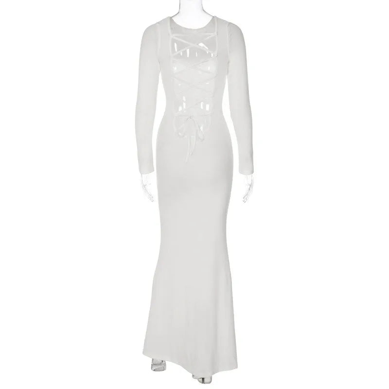 Gorgeous White Backless Maxi Dress for Women - Perfect for Parties - Image 7