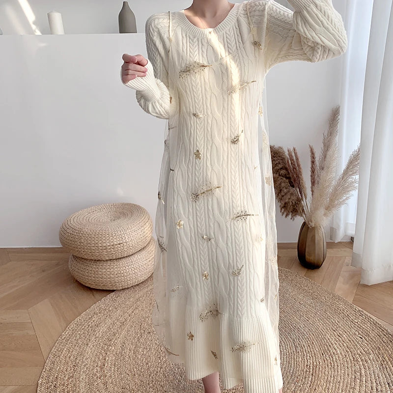 Korean Chic Slim Knit Sweater Dress Women Spaghetti Strap - Image 6