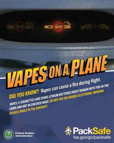 disposable vapes on an airplane