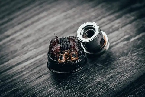 burnt coil on a vape