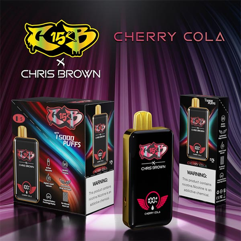 chris brown cb15k disposable vape cherry cola flavor