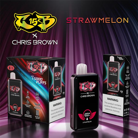 chris brown cb15k disposable vape strawmelon flavor