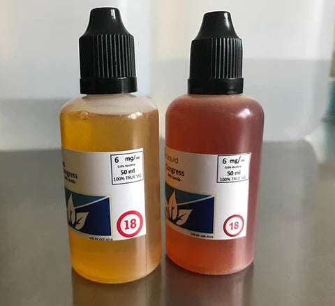 e-liquid discoloration from the light and sun