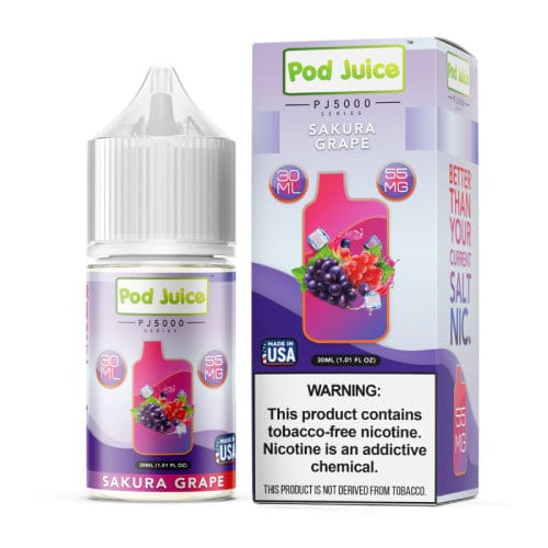 Pod Juice Sakura Grape PJ5000 TF 30ml Nic Salt Vape Juice