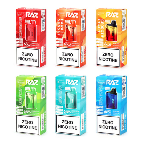 raz ca6000 zero nicotine disposable vape