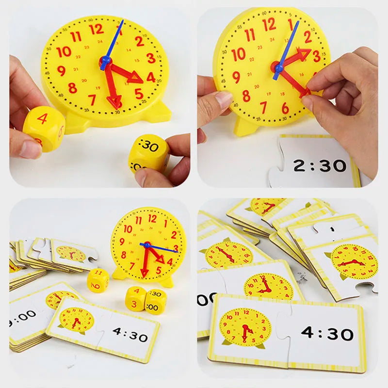 Clock with Movable Hands for Teaching Time