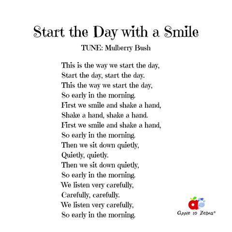 preschool song start the day with a smile