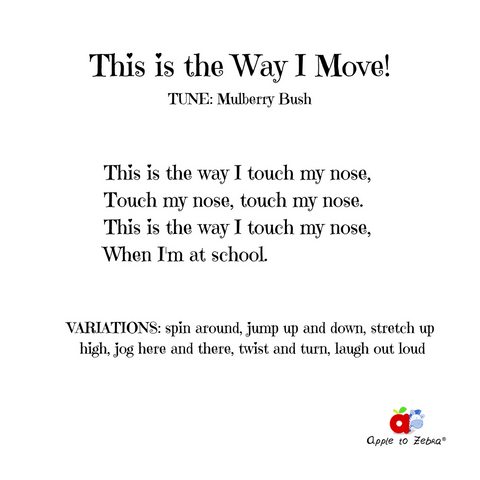 preschool song this is the way i move