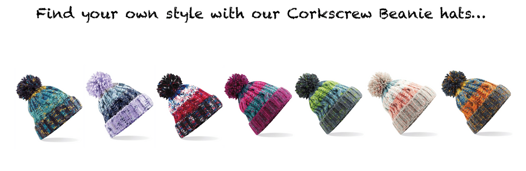 Selection of beanie hats in different colours