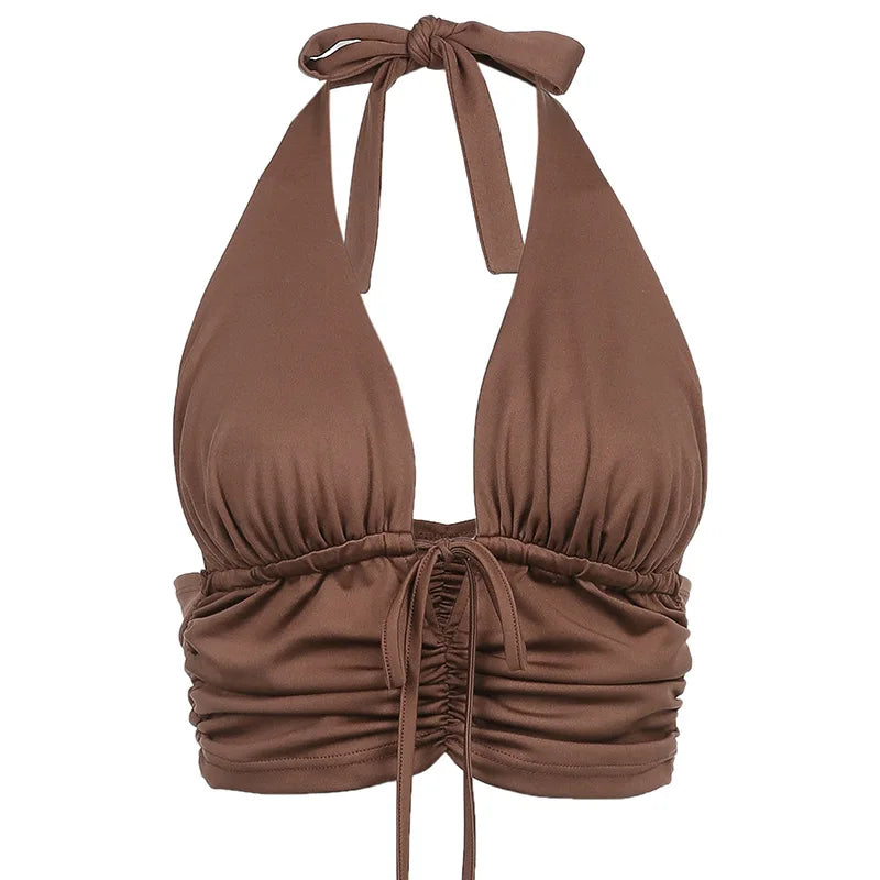 Women's Sexy Cross Halterneck Bandage Summer Tops - Image 5