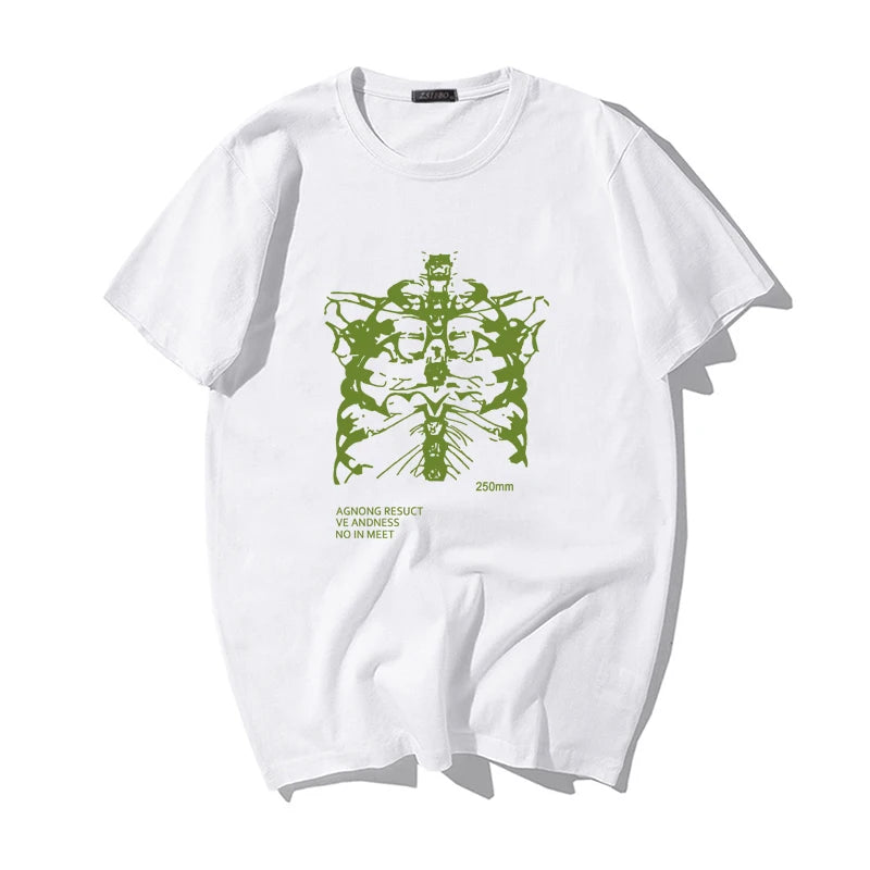 Hip Hop Skeleton Printed Streetwear T-shirt Women's Cute Punk Tee - Image 6