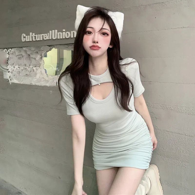 Korean Style Sexy Bodycon Mini Dress for Women - Image 5