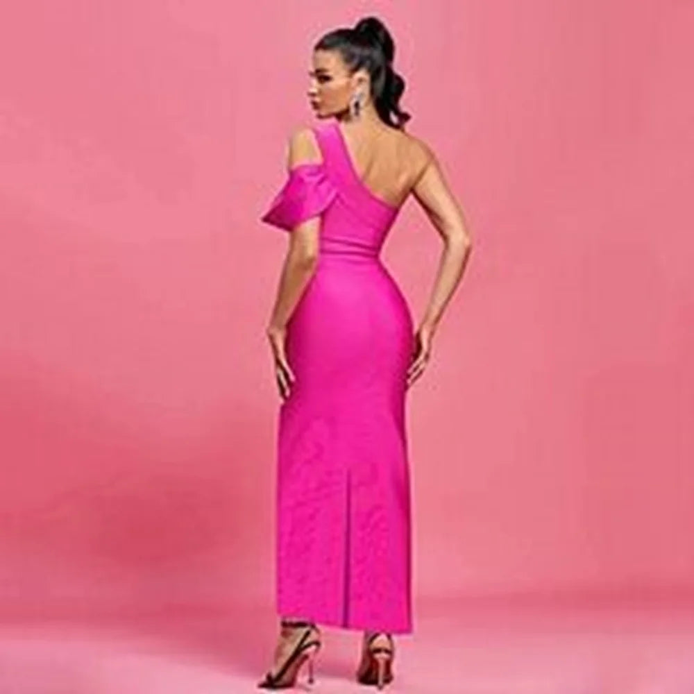 Sexy One Shoulder Bodycon Dress for Evening Party Women - Image 3