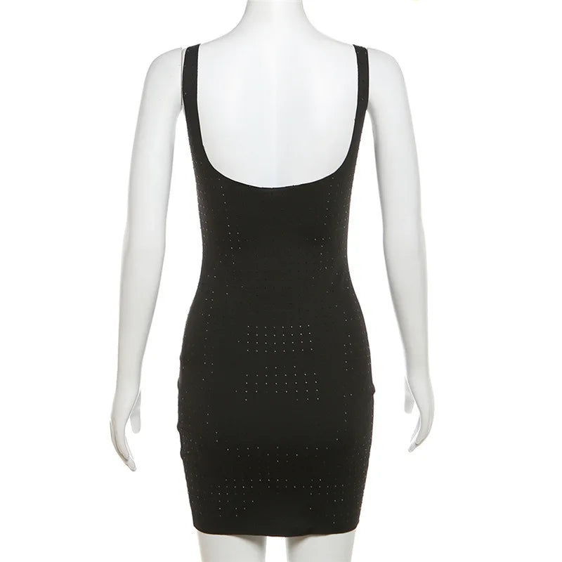 Bodycon Mini Tank Dress Women Sexy Backless Clubwear - Image 6