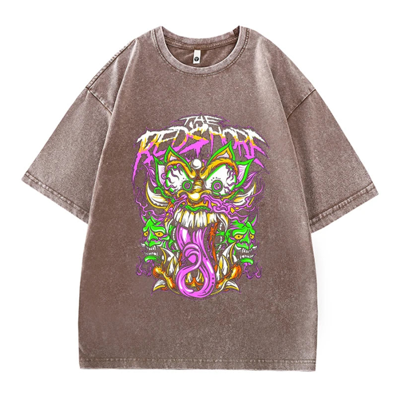 Vintage Pink Graphic Tee: Men's Hip Hop Streetwear Top - Image 5