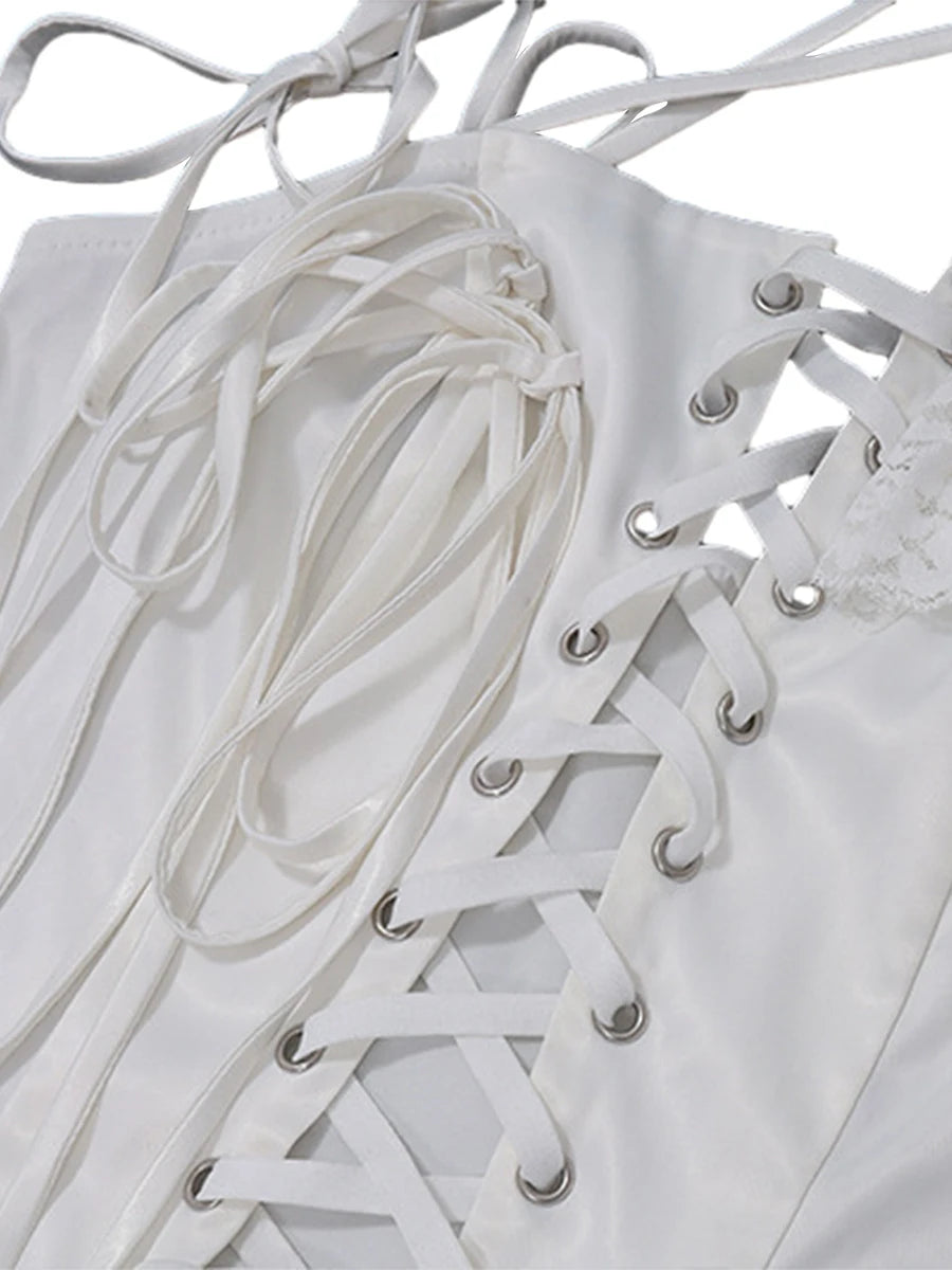 Irregular Patchwork Bustier Top and Tutu Skirt Summer Set - Image 6