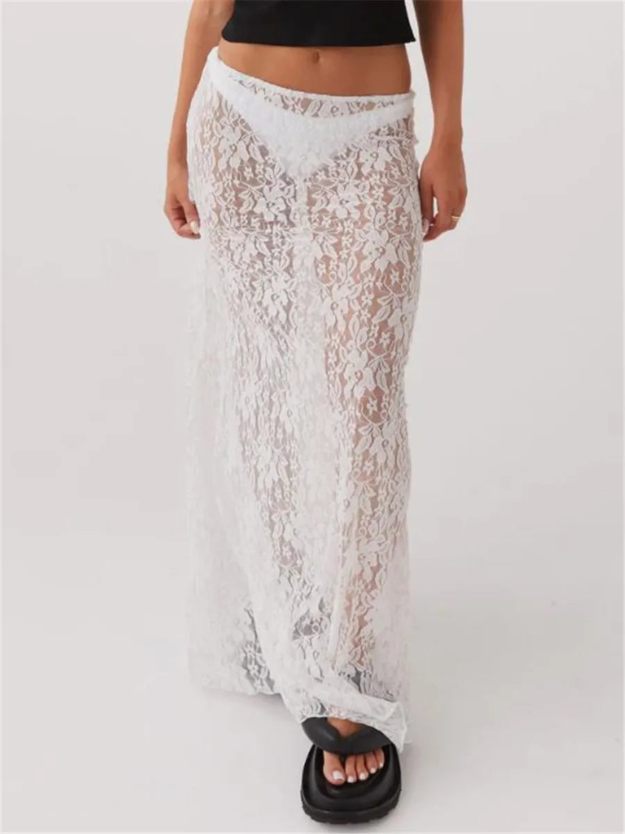 Sheer Maxi Skirt for Women - Summer Party Streetwear - Image 4