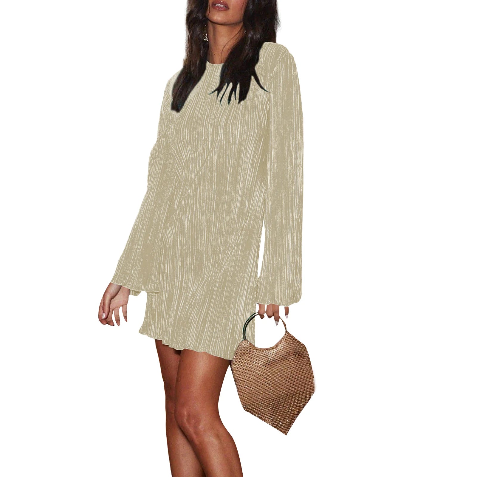 Women's Cutout Long Sleeve Casual Dress for Summer and Fall - Image 6