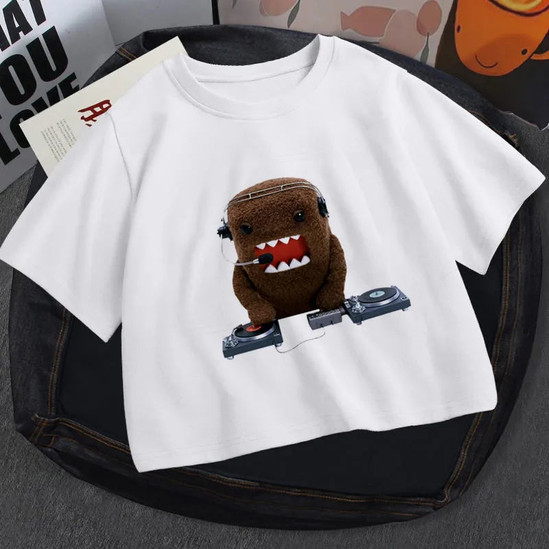 Kawaii Print Baby Tees: Aesthetic Slim Crop Tops for Emo Girls - Image 3