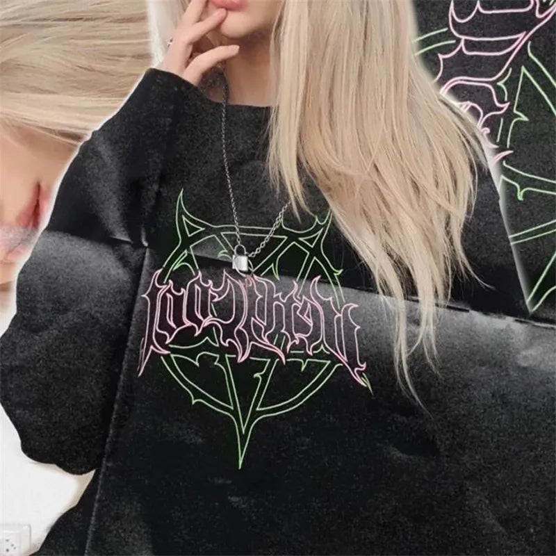 Gothic Streetwear Graphic Sweatshirts for Fairy Goth Girls - Image 4
