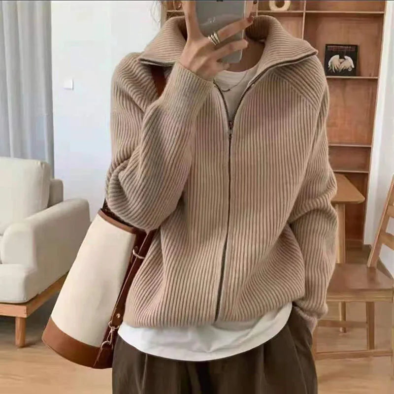 Spring knit cardigan coat for women - Soft and stylish - Image 6